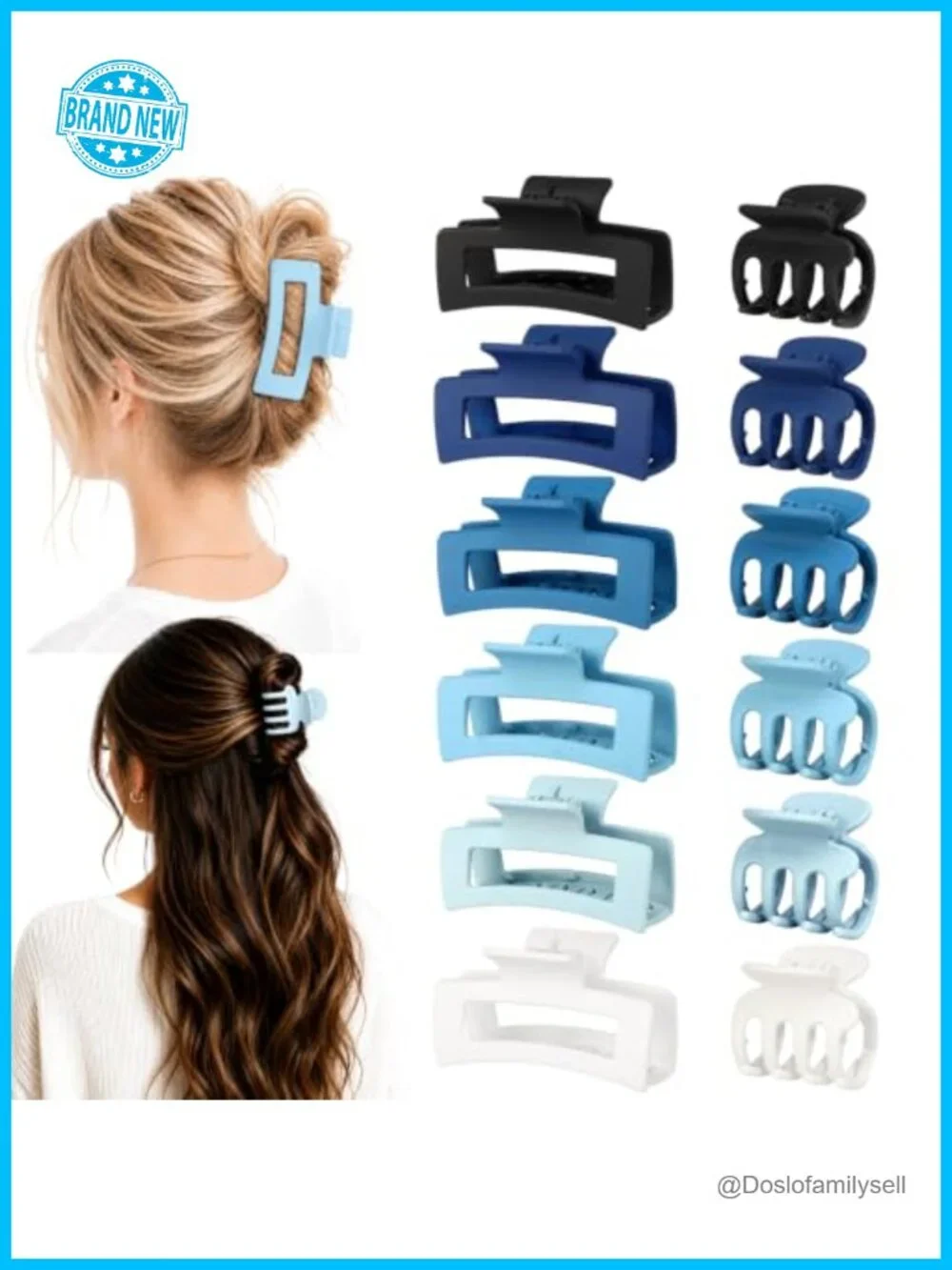 12 Pcs Matte Claw Clips for Thick Thin Curly Hair Strong Hold Non-Slip Hair